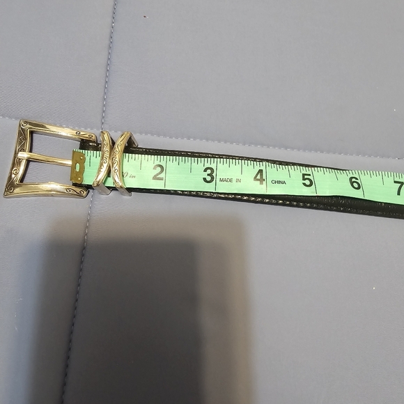 Brighton Black Leather Belt with Silver Buckle | Small 28 - Picture 5 of 6